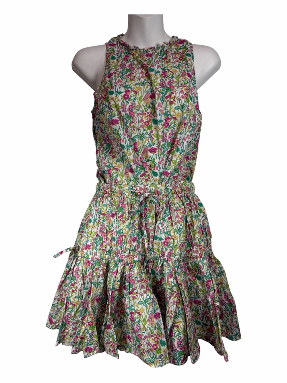 J.Crew Liberty Fabric Floral Two Piece Set Sleeveless Top XS Tiered Skirt XXS